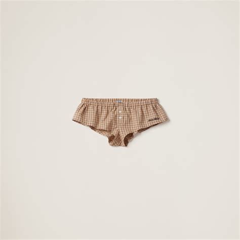 Cord Checked Boxer Shorts 